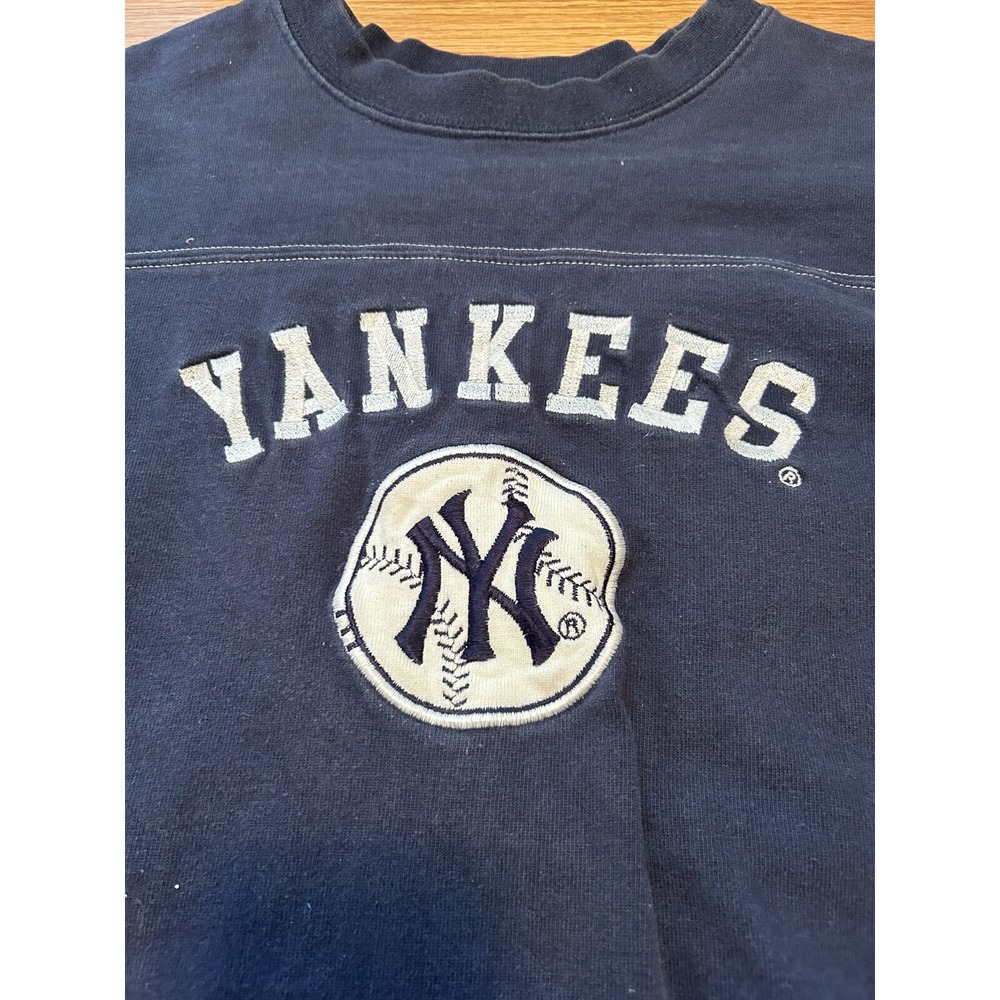 Adidas New York Yankees Shirt Blue Pullover Vintage - Picture 2 of 6
